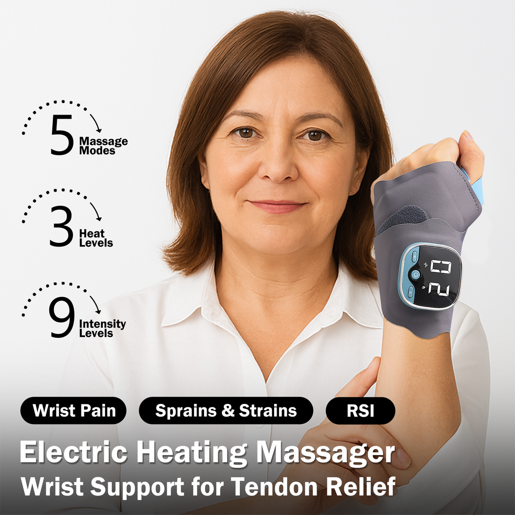 2-in-1 EMS & TENS Wrist & Hand Massager –  Targeted Pain Relief & Muscle Recovery