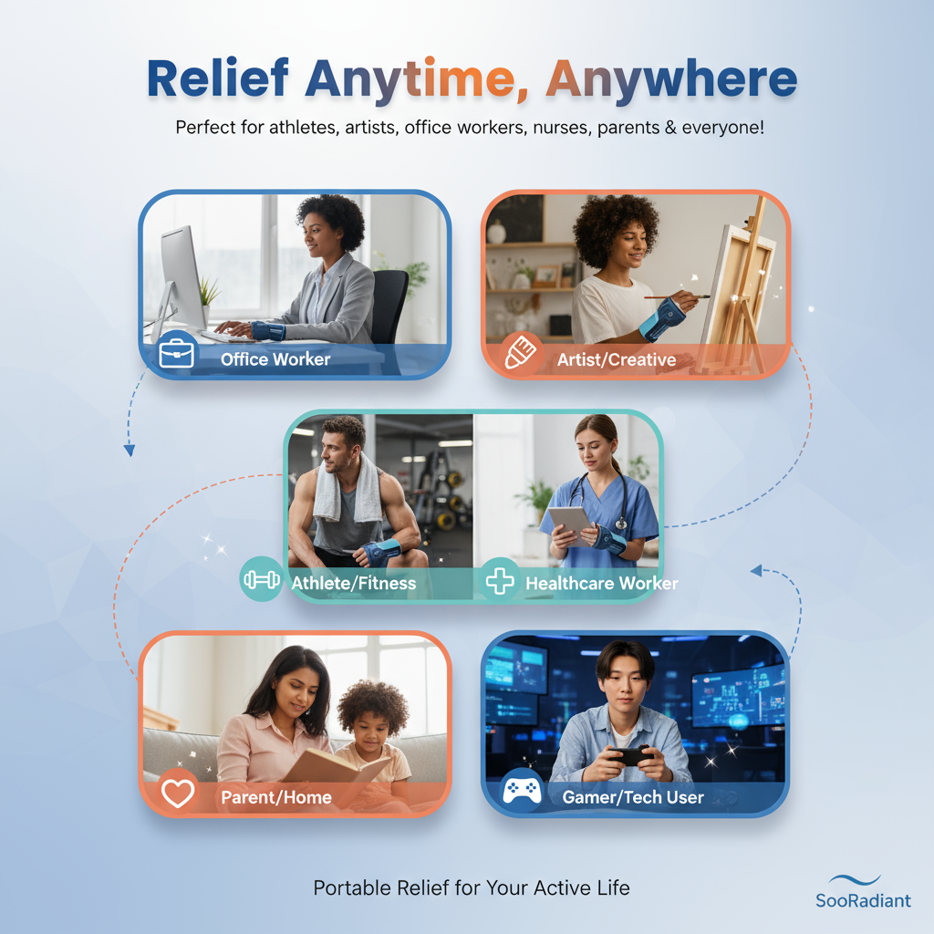 2-in-1 EMS & TENS Wrist & Hand Massager –  Targeted Pain Relief & Muscle Recovery