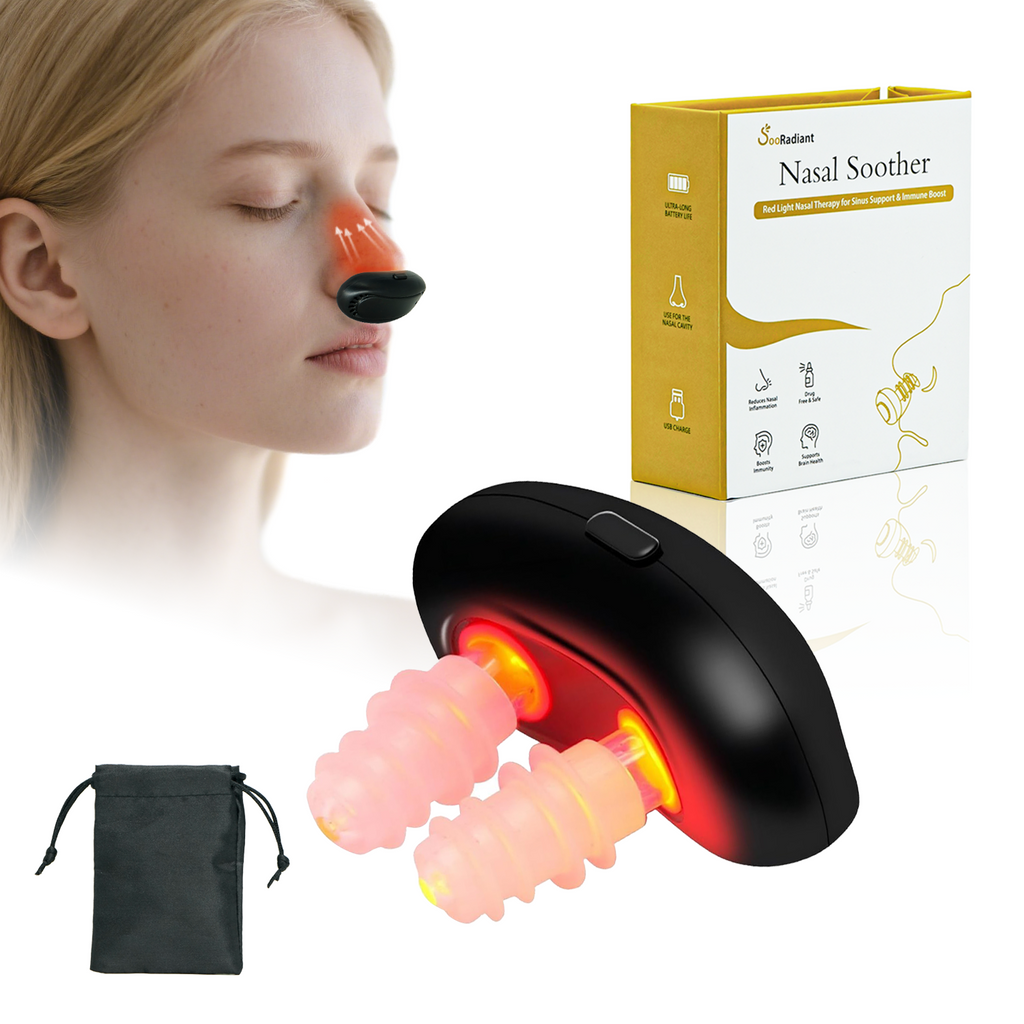 SooRadiant Red Light Nasal Soother – Portable 650nm LED Nasal Therapy Device