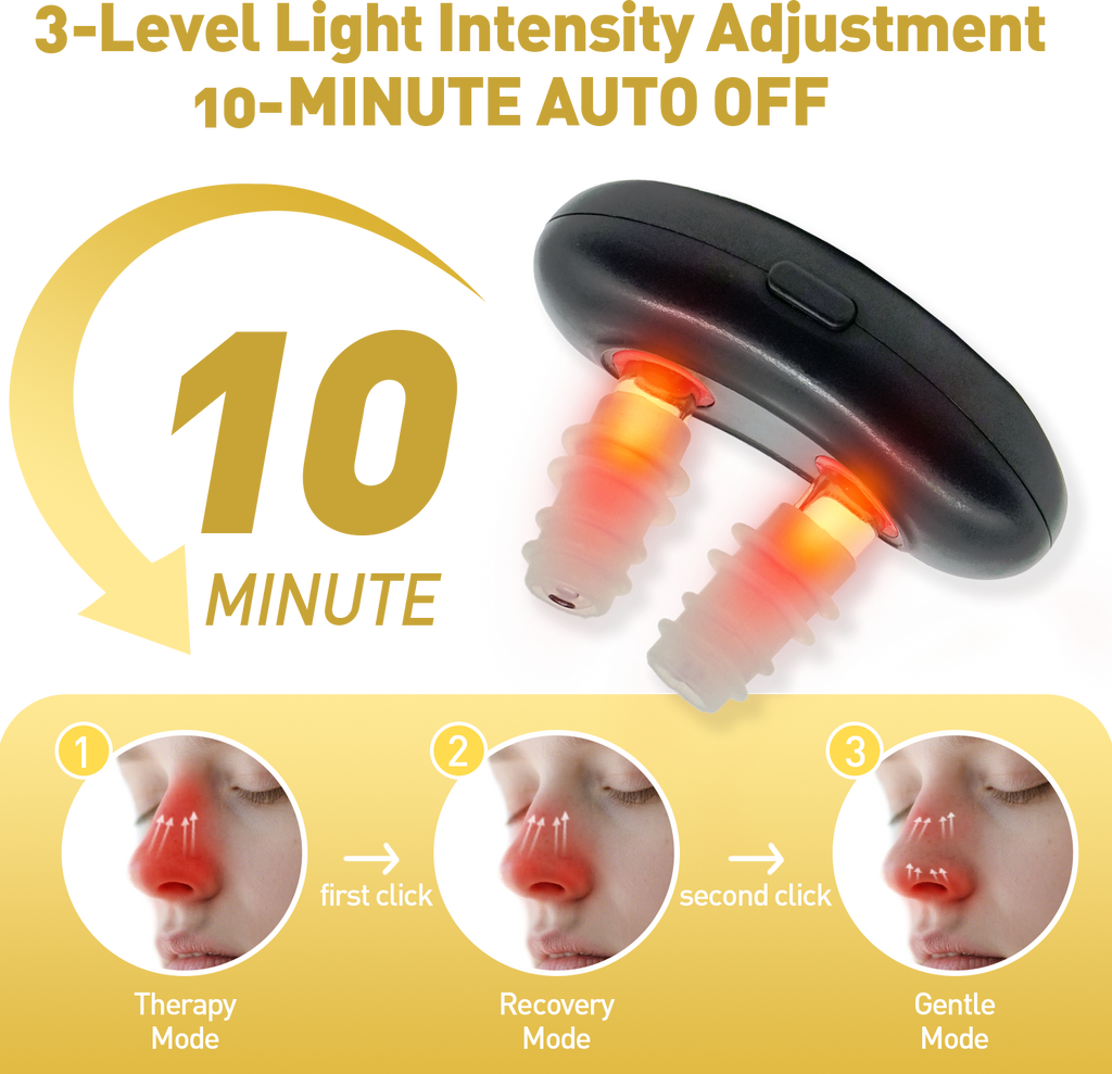 SooRadiant Red Light Nasal Soother – Portable 650nm LED Nasal Therapy Device