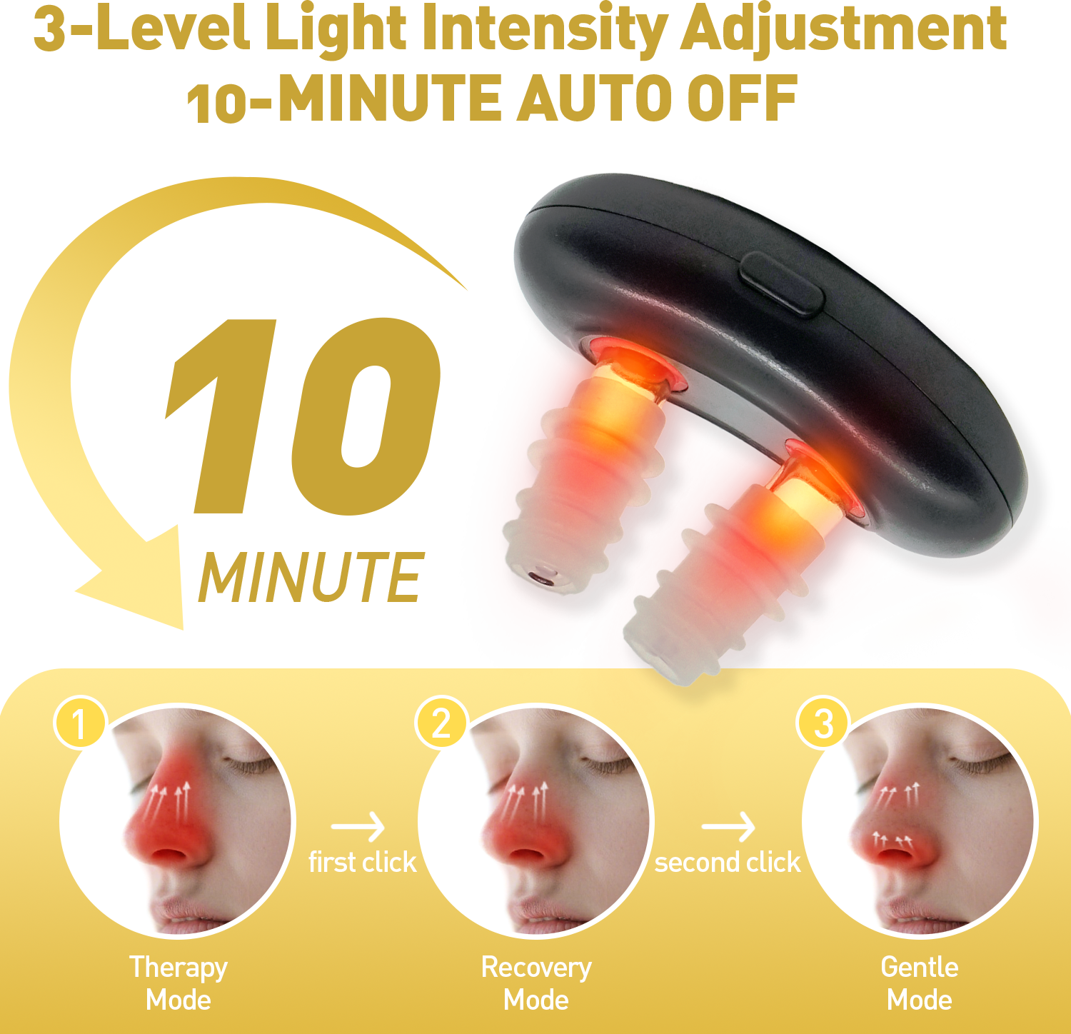 SooRadiant Red Light Nasal Soother – Portable 650nm LED Nasal Therapy Device