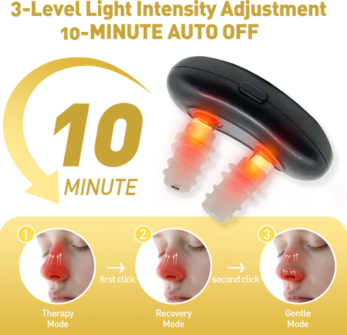 SooRadiant Red Light Nasal Soother – Portable 650nm LED Nasal Therapy Device