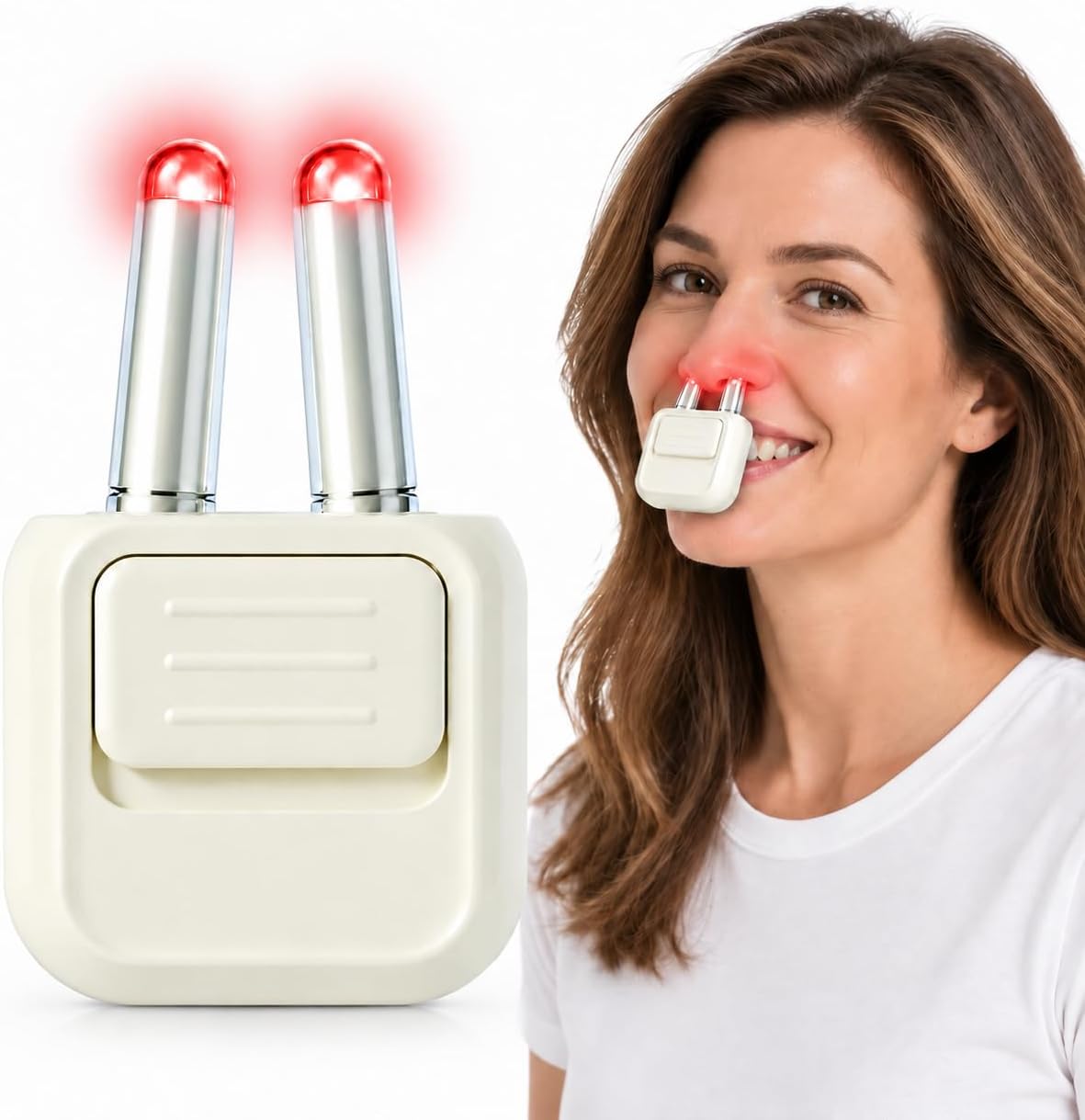 SooRadiant Red Light Nasal Soother – Portable 650nm LED Nasal Therapy Device