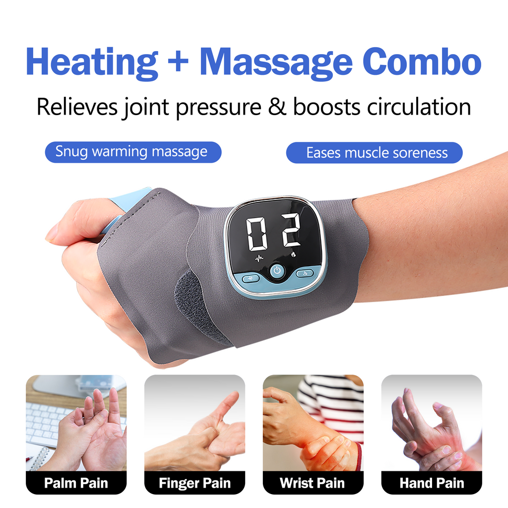 2-in-1 EMS & TENS Wrist & Hand Massager –  Targeted Pain Relief & Muscle Recovery