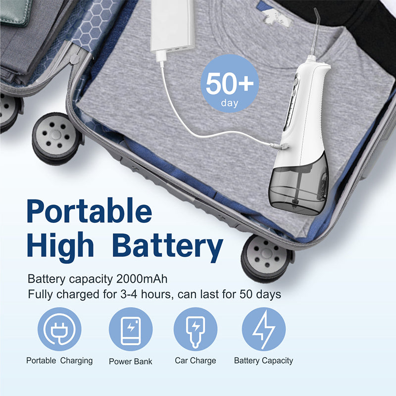 Cordless Water Flosser with DIY Mode,4 Nozzles, Portable