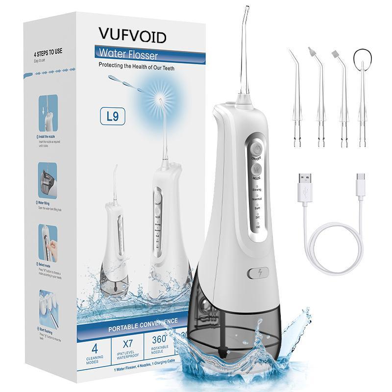 Cordless Water Flosser with DIY Mode,4 Nozzles, Portable